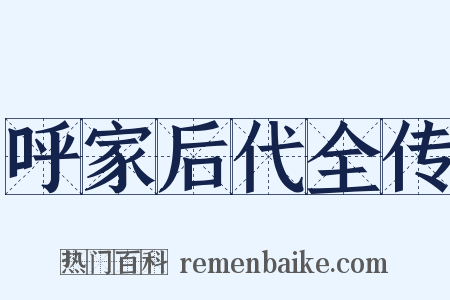 呼家后代全传是什么意思的图片
